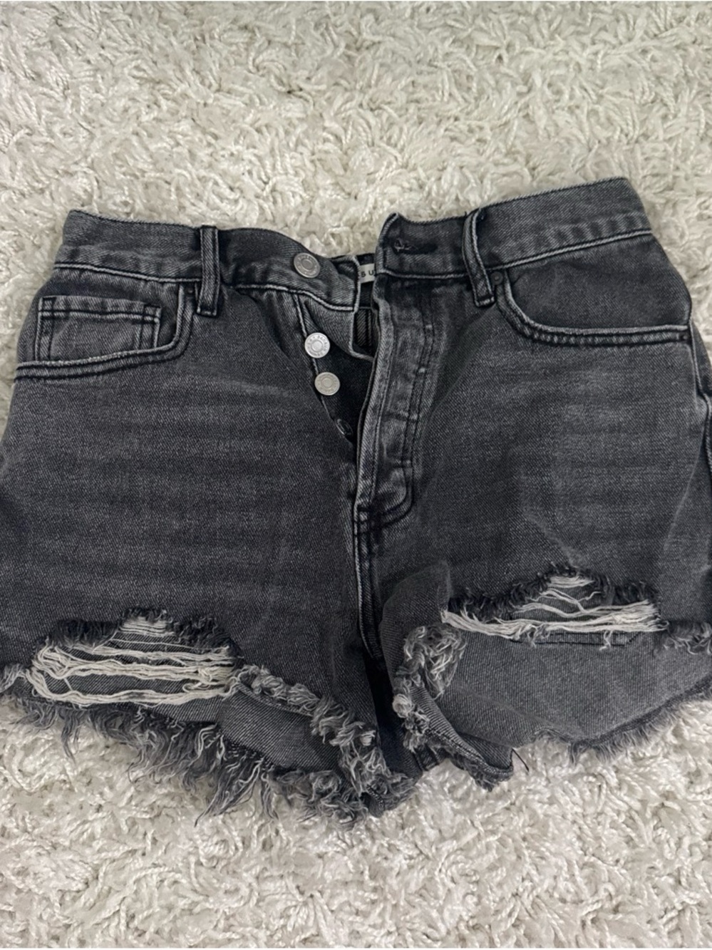 PacSun Vintage High Rise Distressed Denim Shorts